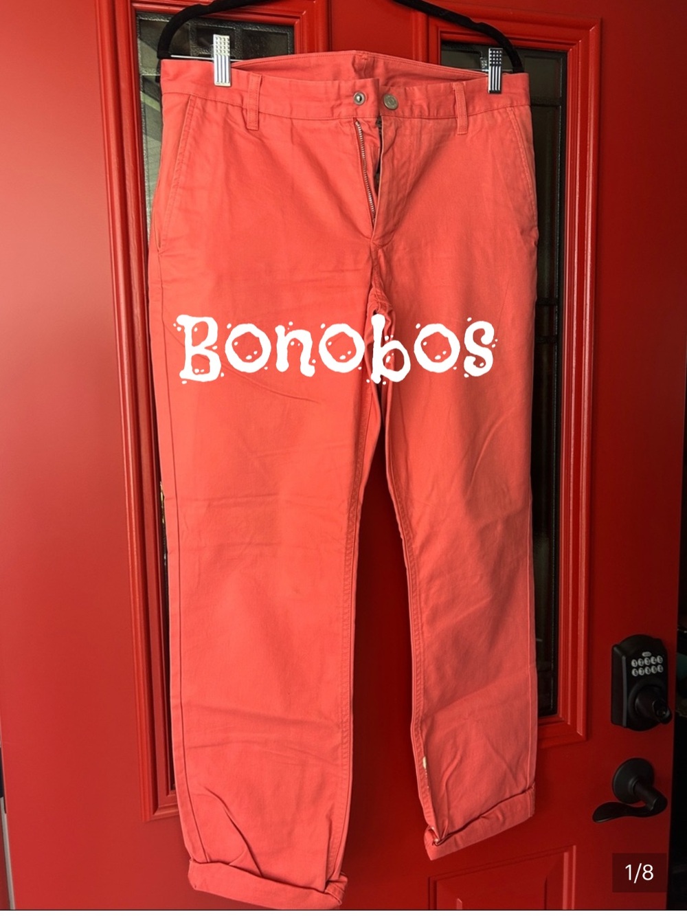 Coral Flat Front Chino Pants